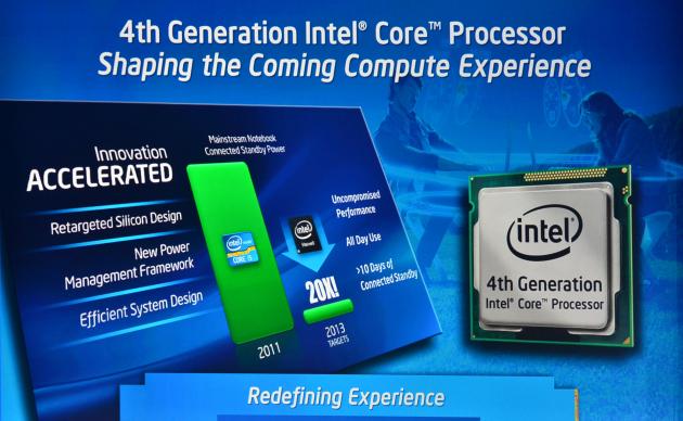 Intel Haswell 4th Gen slide