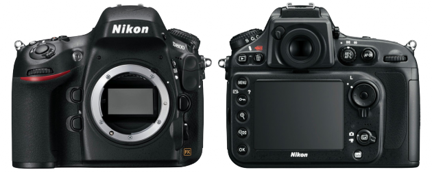 Nikon D800 front back