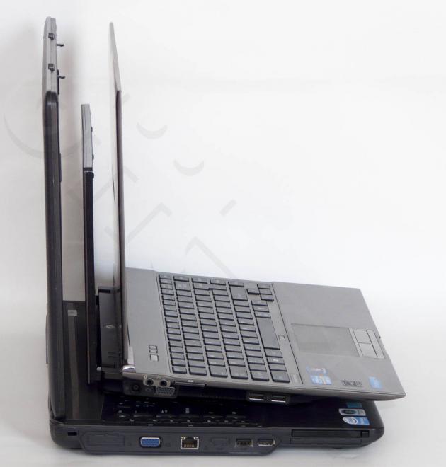 Acer Extensa, HP Mini, Toshiba Portégé Z830 na sobě otevřené