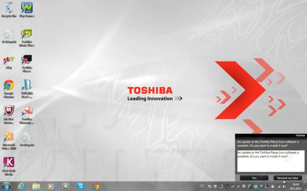 Toshiba Portégé Z830 - aktualizace Toshiba Places Icon