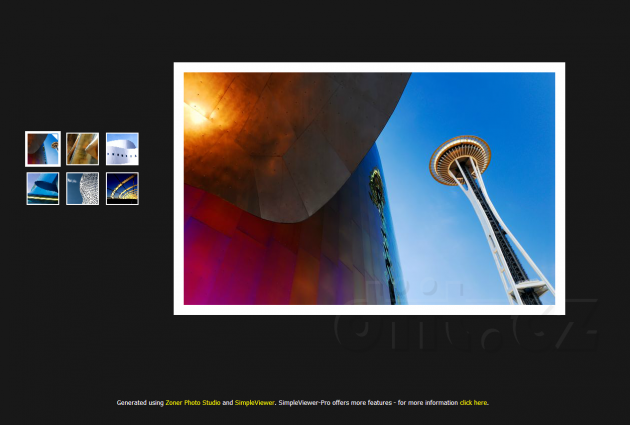 Zoner Photo Studio 14 - HTML galerie