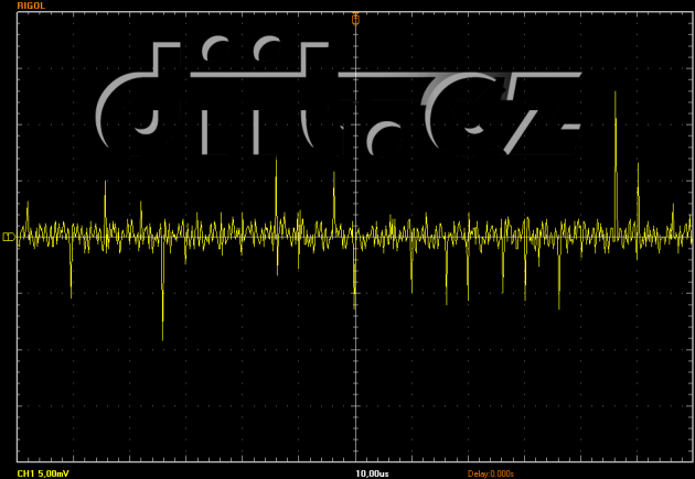 Corsair VS450, 60% zátěž, zvlnění +3,3 V