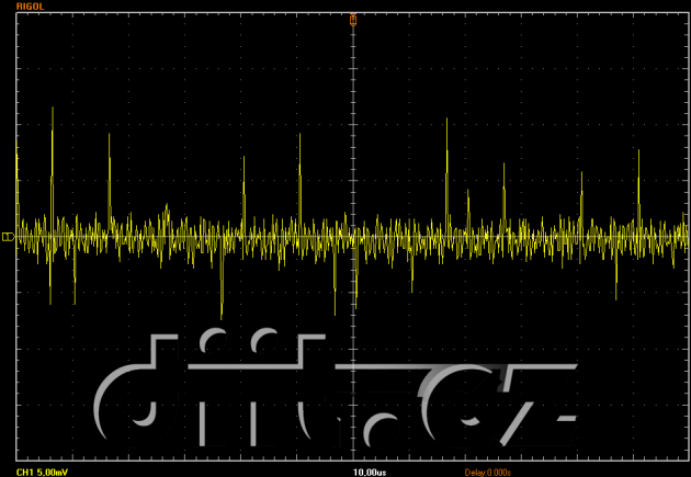 Corsair VS450, 60% zátěž, zvlnění +5 V