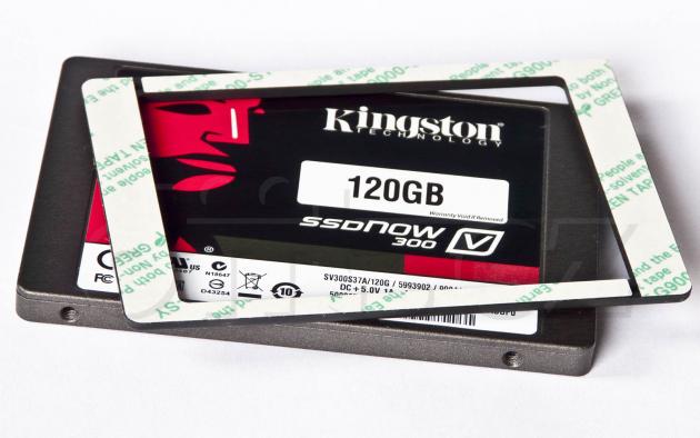 Kingston SSDNow V300 120GB s rámečkem pro zvýšení výšky na 9 mm