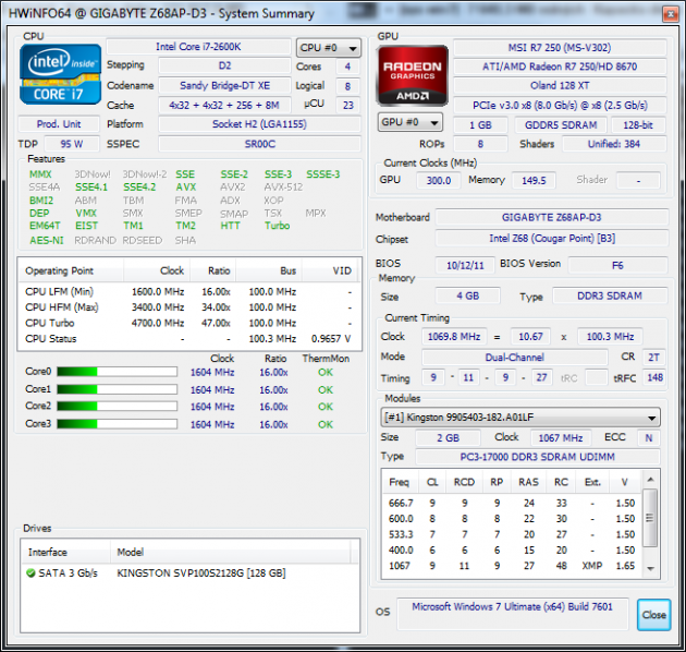 MSI Radeon R7 250 1GD5 OC_250-hwi64