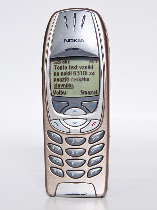 Nokia 6310i - text napsaný s pomocí slovníku