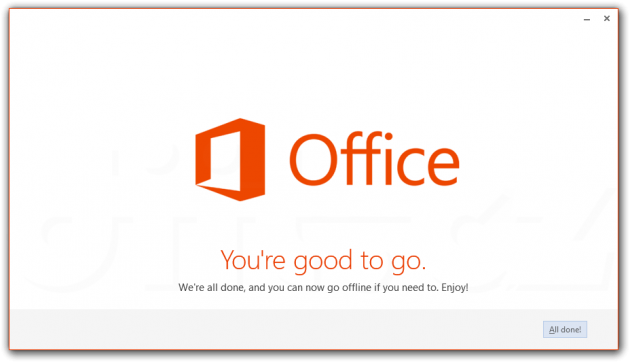 Office 2013 Preview - You′re good to go