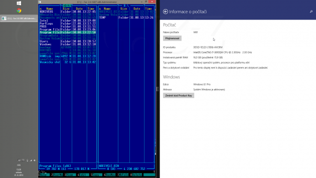 Windows 8.1 - rozdělení obrazovky v ModernUI (2)
