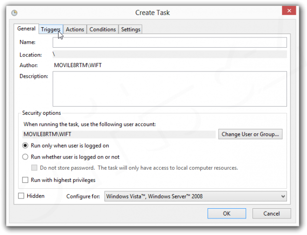 Windows 8 - Create Task