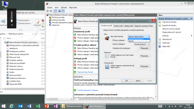 Windows RT 8.1 - Brána Windows Firewall s pokročilým zabezpečením