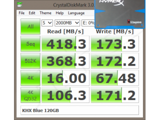 CrystalDiskMark - Kingston HyperX „5K“ 120GB
