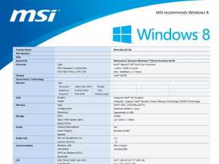 MSI WindBox DC110 Datasheet 2