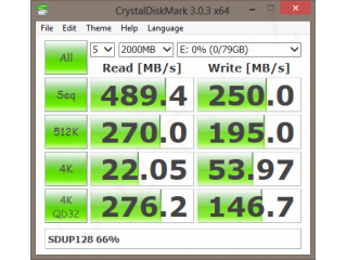 SanDisk Ultra Plus 128GB - CrystalDiskMark - 66%