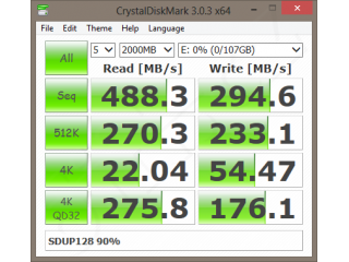 SanDisk Ultra Plus 128GB - CrystalDiskMark - 90%