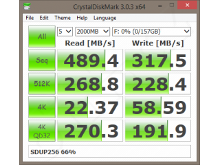 SanDisk Ultra Plus 256GB - CrystalDiskMark - 66%