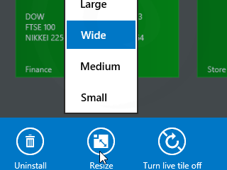 Windows 8.1 - změna velikosti dlaždice