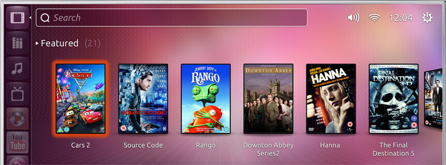 Ubuntu TV screenshot