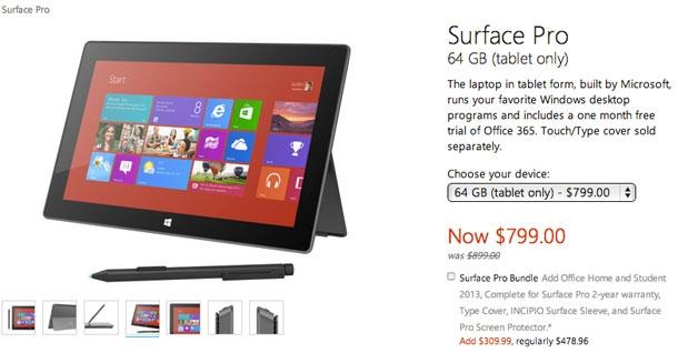 Microsoft Surface Pro sleva srpen 2013