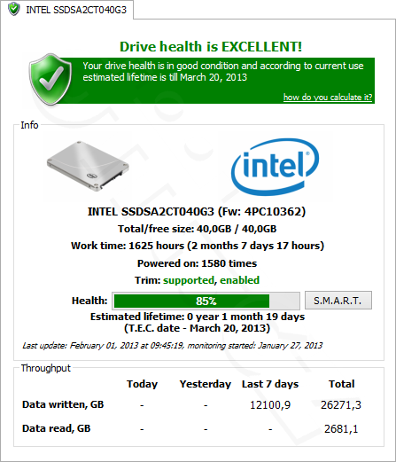 Intel SSD 320 Series 40GB - den 8 - SSDLife