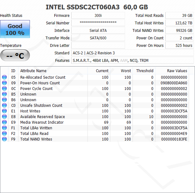 Intel SSD 330 Series - CrystalDiskMark - po 18. dni