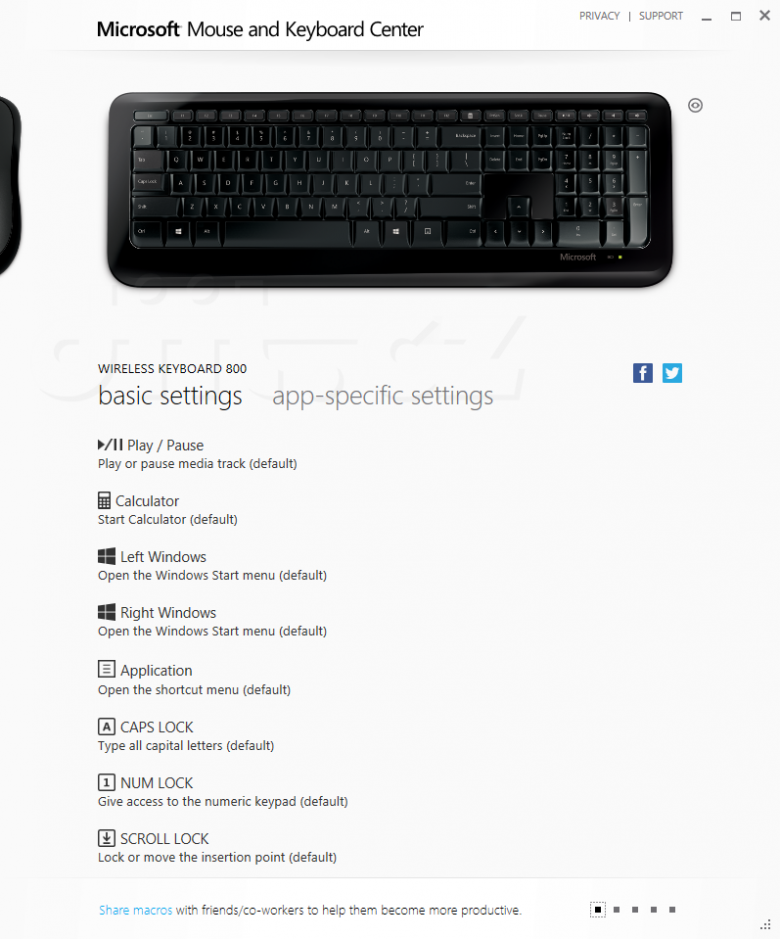 02 Microsoft Mouse And Keyboard Center Klavesnice
