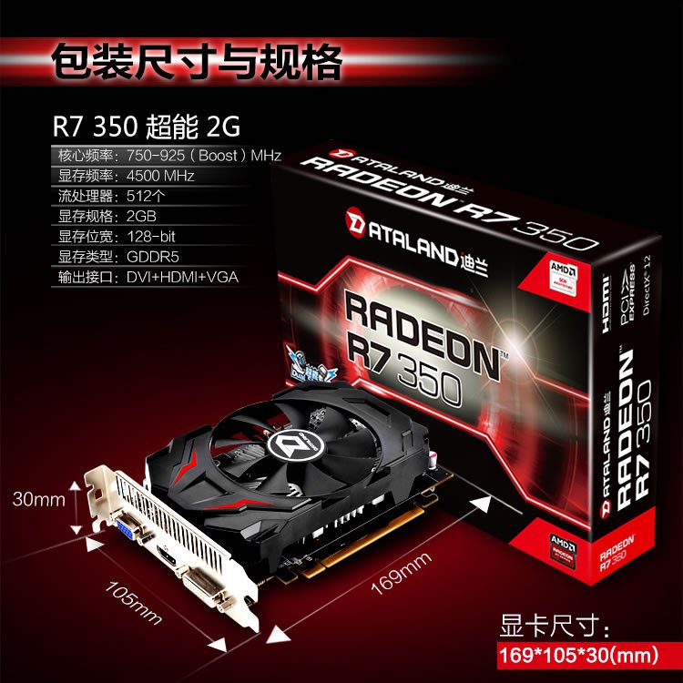 Dataland Radeon R 7 350 Graphics Card 5