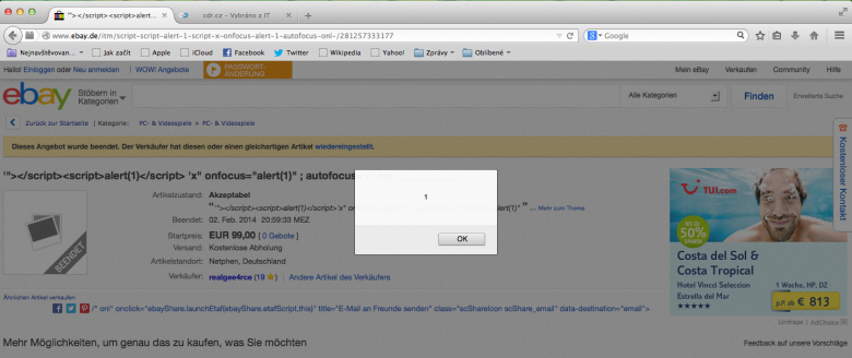 Ebay Persistent Xss 01