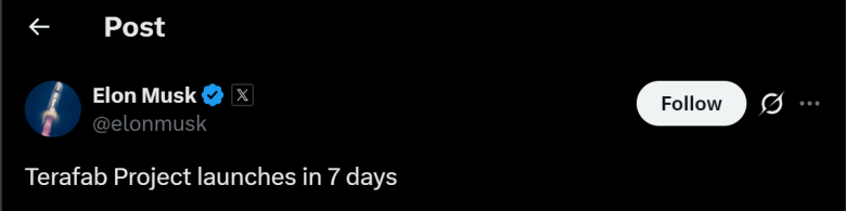 Elon Musk Terafab Project