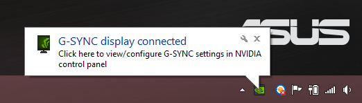 G Sync Driver Pop Up