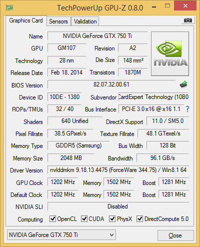 Gainward Geforce Gtx 750 Ti Gs 750 Ti 001