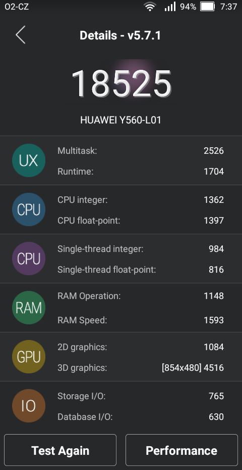 Huawei Y 560 Antutu