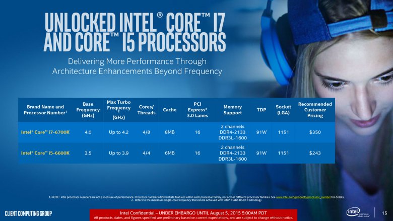 Intel Skylake Core I 7 6700 K I 5 6600 K 02