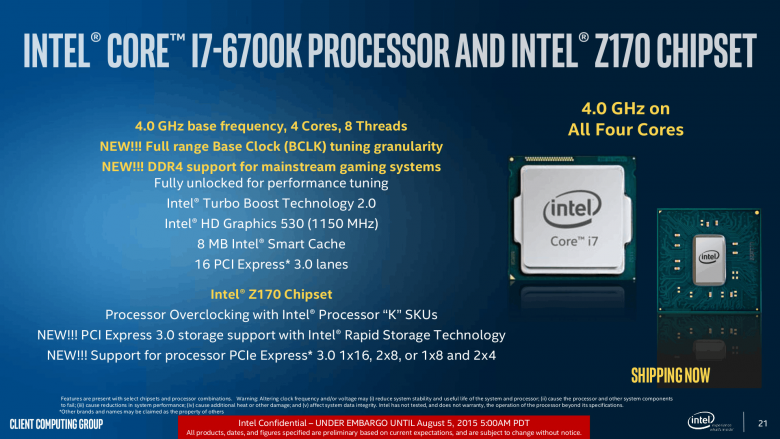 Intel Skylake Core I 7 6700 K I 5 6600 K 03