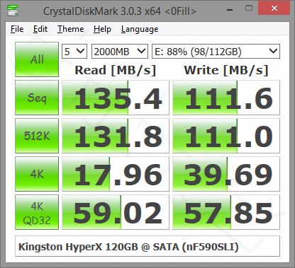 Kingston Hyperx 120 Gb Sata Nf 590 Sli Cdm