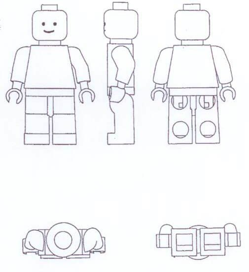 LEGO panáček - nákres z Usnesení Městského soudu