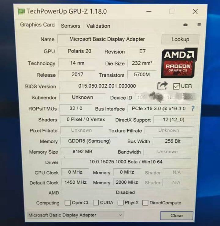 Polaris 20 Gpu Z