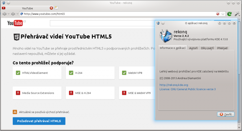 Rekonq 242 Youtube Html 5