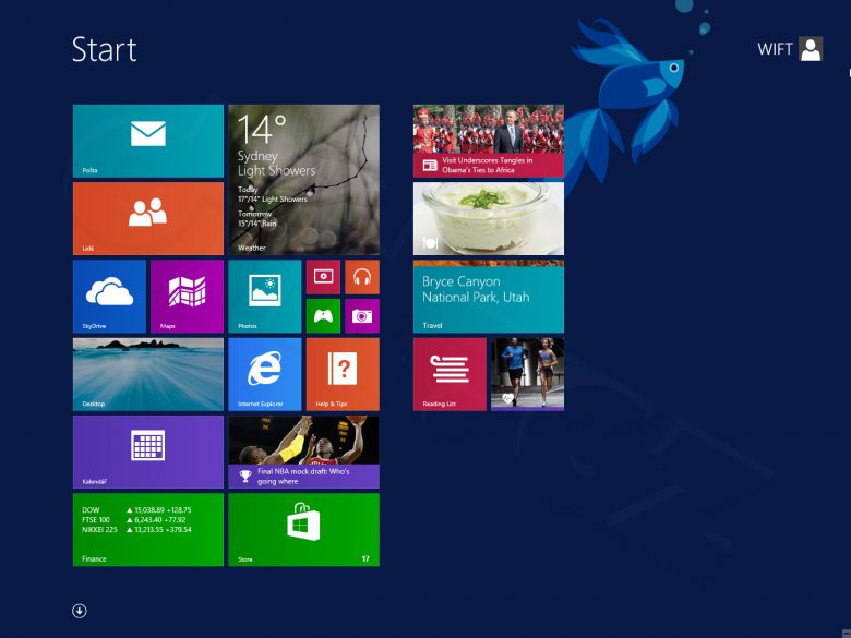 Windows 8.1 - obrazovka Start