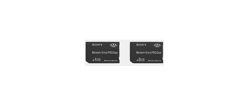 Sony Memory Stick PRO Duo 4 a 8 GB