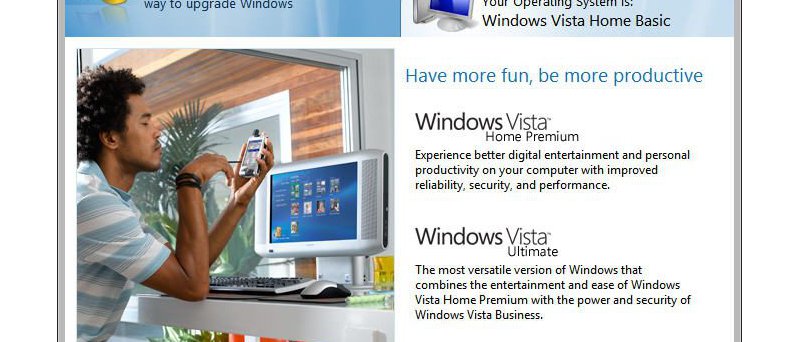 Windows Vista: Anytime Upgrade