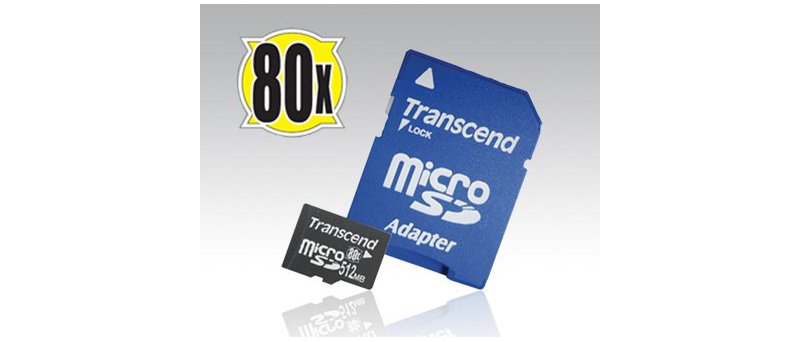 Transcend 80x microSD s adaptérem