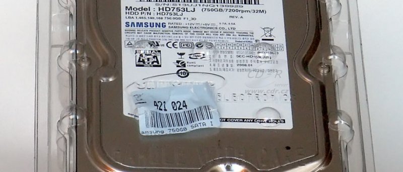 Samsung SpinPoint HD753LJ v originálním balení