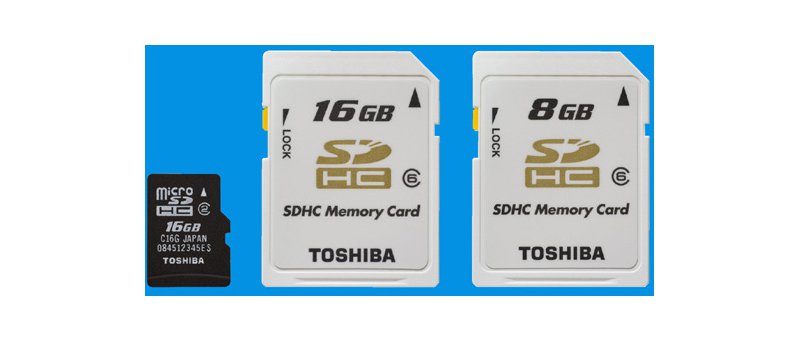 Toshiba 16GB microSDHC a 8/16GB SDHC 20MB/s