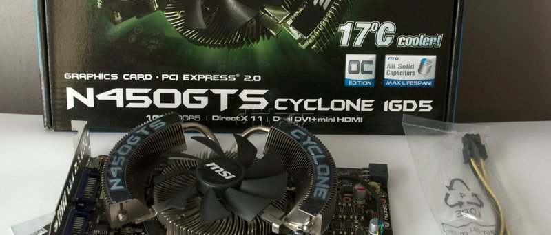 GeForce GTS 450: MSI Cyclone, obsah balení