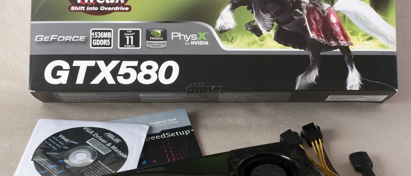 GeForce GTX 580: balení karty Asus
