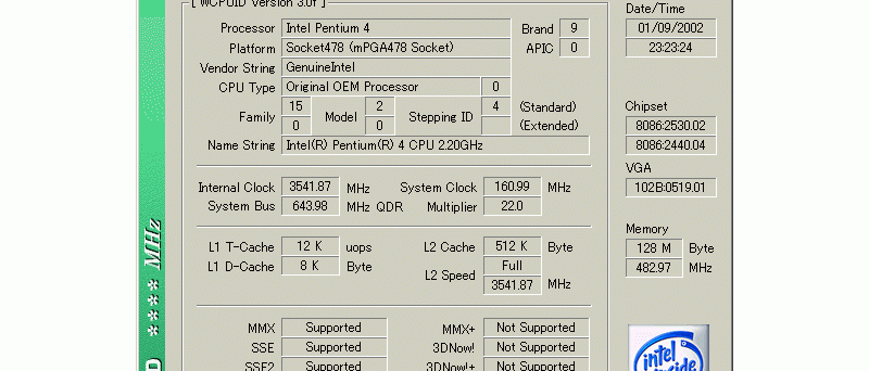 Pentium 4 přetaktované na 3,5 GHz