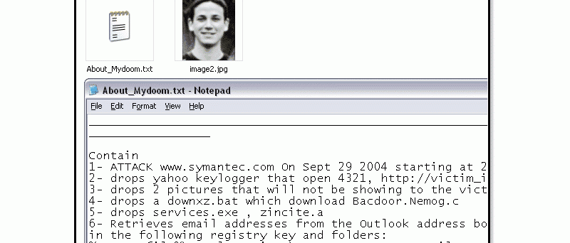 MyDoom.Y se dvěma přílohami