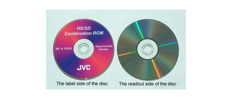 JVC Blu-ray/DVD combo ROM disc (vzorek)