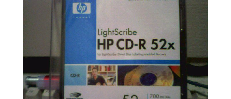 Obal LightScribe HP CD-R 52× média