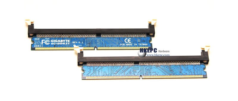 Gigabyte GC-DDR21 - redukce pro DDR paměti do DDR2 slotu